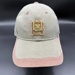 Disney Parks Adult Baseball Cap Mickey Mouse Patch Green Brown Hat